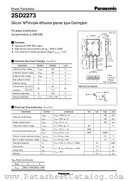 2SD2273 datasheet pdf Panasonic