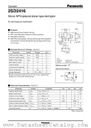 2SD2416 datasheet pdf Panasonic