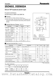2SD602 datasheet pdf Panasonic
