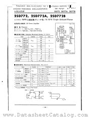 2SD772A datasheet pdf Panasonic