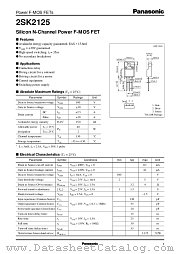 2SK2125 datasheet pdf Panasonic
