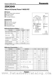 2SK3049 datasheet pdf Panasonic
