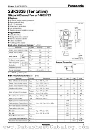 2SK3026 datasheet pdf Panasonic