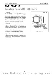 AN2108NFHQ datasheet pdf Panasonic