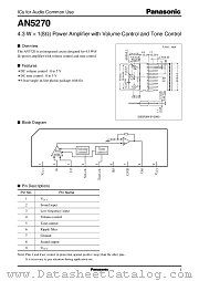 AN5270 datasheet pdf Panasonic