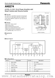 AN5274 datasheet pdf Panasonic