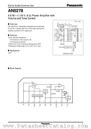 AN5278 datasheet pdf Panasonic