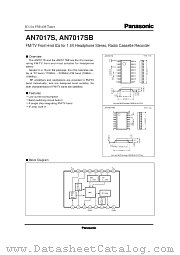 AN7017 datasheet pdf Panasonic