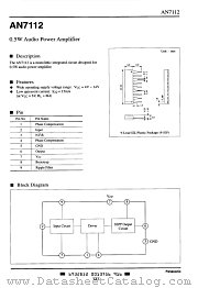 AN7112 datasheet pdf Panasonic