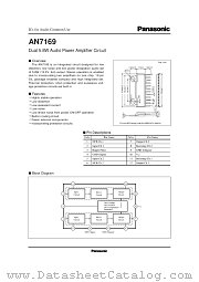 AN7169 datasheet pdf Panasonic