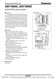 AN7190NZ datasheet pdf Panasonic