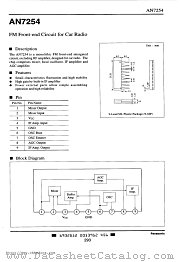 AN7254 datasheet pdf Panasonic