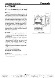 AN7560 datasheet pdf Panasonic