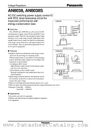 AN8038 datasheet pdf Panasonic
