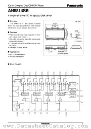 AN8814 datasheet pdf Panasonic