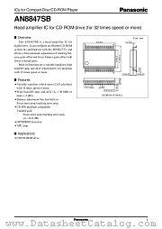 AN8847 datasheet pdf Panasonic