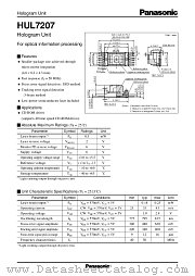 HUL7207 datasheet pdf Panasonic