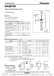 MA2B190 datasheet pdf Panasonic