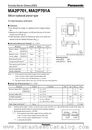 MA2P701 datasheet pdf Panasonic