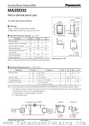 MA2SD032 datasheet pdf Panasonic