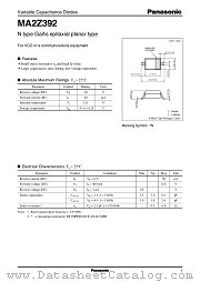 MA2Z392 datasheet pdf Panasonic