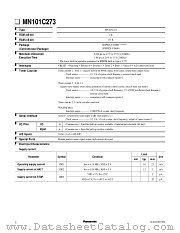 MN101C273 datasheet pdf Panasonic