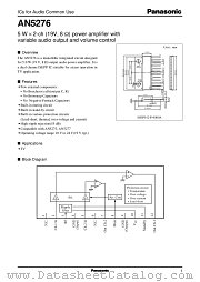 AN5276 datasheet pdf Panasonic