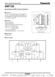 AN7125 datasheet pdf Panasonic