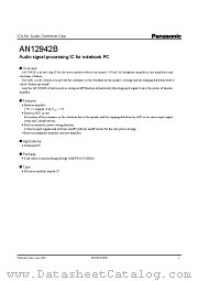 AN12942B datasheet pdf Panasonic
