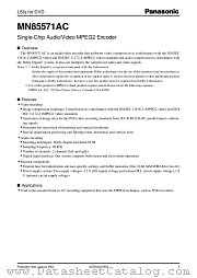 MN85571AC datasheet pdf Panasonic