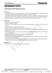 MN863831EFS datasheet pdf Panasonic