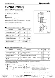 PN106 datasheet pdf Panasonic