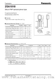2SA1018 datasheet pdf Panasonic