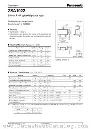 2SA1022 datasheet pdf Panasonic