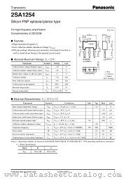 2SA1254 datasheet pdf Panasonic