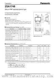 2SA1748 datasheet pdf Panasonic