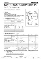 2SB0745A datasheet pdf Panasonic