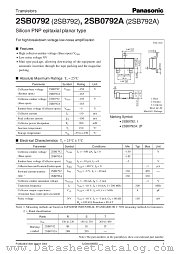 2SB792 datasheet pdf Panasonic
