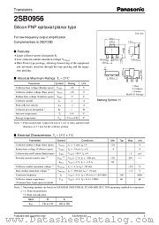 2SB0956 datasheet pdf Panasonic