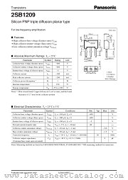 2SB1209 datasheet pdf Panasonic