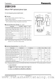 2SB1319 datasheet pdf Panasonic