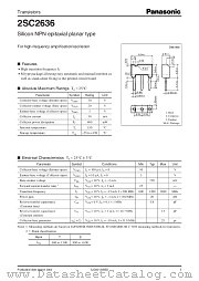 2SC2636 datasheet pdf Panasonic