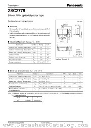 2SC2778 datasheet pdf Panasonic