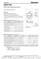 2SD1149 datasheet pdf Panasonic