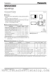 MSG43002 datasheet pdf Panasonic