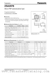 2SA2078 datasheet pdf Panasonic