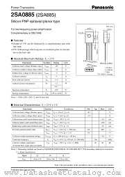 2SA0885 datasheet pdf Panasonic