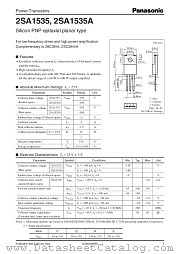 2SA1535A datasheet pdf Panasonic