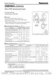 2SB933 datasheet pdf Panasonic