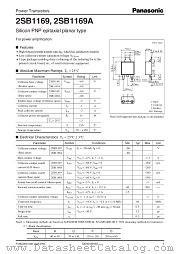 2SB1169 datasheet pdf Panasonic